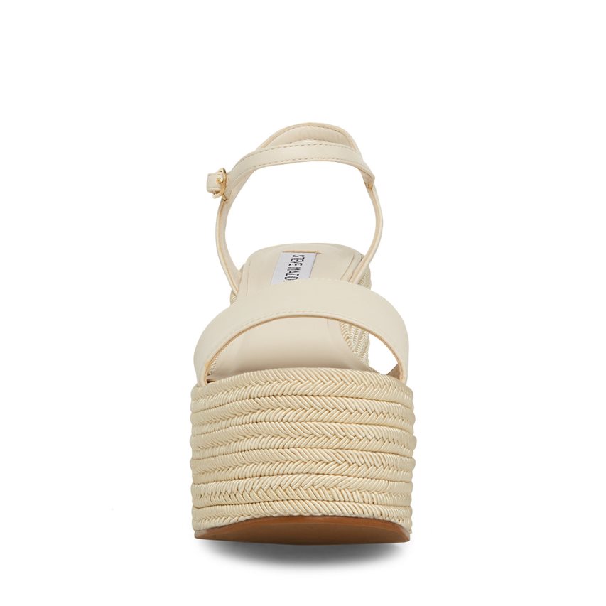 Sandalias de Plataforma Steve Madden Andrea Mujer Creme | ES SJE094